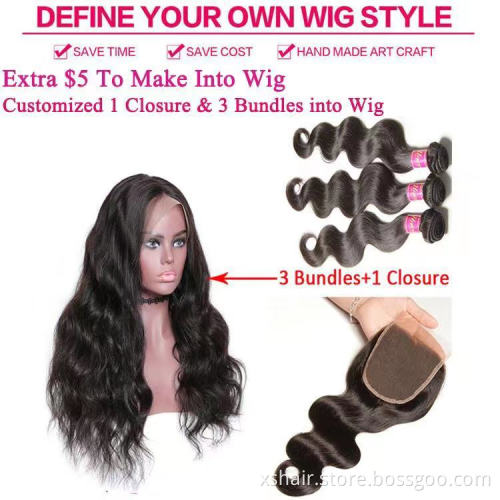 Unprocessed body wave virgin cuticle aligned hair human hair weaves brazilian raw virgin hair bundle
